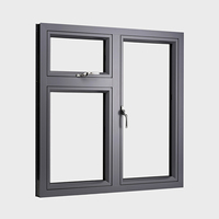Ventanas de Aluminio con Doble Acristalamiento Aislante y Aislamiento Acústico NFRC, Diseño de Ventana Abatible de Aluminio con Eficiencia Energética y Resistencia a Impactos