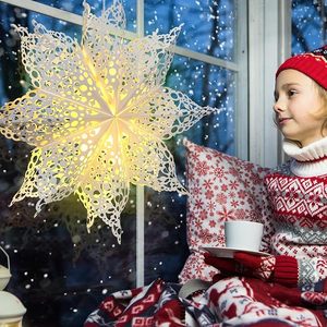 Nicro Nhà Máy Ban Đầu Giáng Sinh Giấy Chụp Đèn Năm Mới Kỳ Nghỉ Lễ Kỷ Niệm Đảng Treo Trang Trí Bông Tuyết Giấy Đèn Lồng - Product Image 3