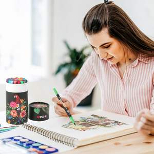 Marcatori a 48 colori per libri da colorare per adulti senza sanguinamento-Duo punta penne artistiche, pennarello da colorare Fine e pennello per calligrafia per adulti - Product Image 5