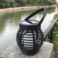 2022 Amazon heiße 3-in-1-Flammenlampe LED Garten tisch leuchte Outdoor Solar Marine Laterne mit Solar panel