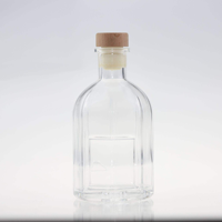 Bouteille en verre vide transparente octaédrique pour diffuseur de parfum et aromathérapie, avec bâtonnets diffuseurs, 150ml 250ml 500ml 1000ml