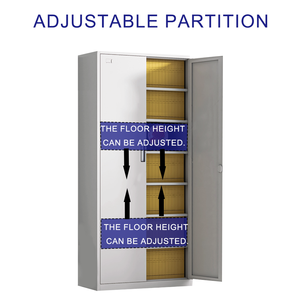 Tủ đựng đồ bằng kim loại hiện đại, tủ hồ sơ bằng thép, tủ hồ sơ văn phòng 2 cánh để lưu trữ - Product Image 3