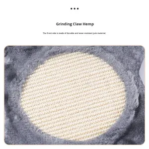 Rascador para gatos de sisal con estructura para trepar, resistente al desgaste e integrado con un juguete en forma de ratón - Product Image 2