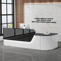 Bureau de réception moderne en bois pour bureau, hôtel, hôpital et supermarché, utilisation en extérieur, extensible et convertible, mobilier commercial