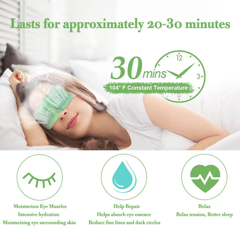 amazon hot sale custom hot steam print logo eye mask sleep 3d self heat steam eye mask