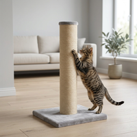 Tour à gratter pour chat en sisal et peluche, motif oiseau de paradis, avec corde enroulée, pour chats d'intérieur