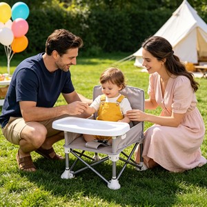 Chaise Haute Bébé Moderne en Plastique, Portable et Pliable, pour la Maison et l'École, Écologique avec Base Pivotante – Vente en Gros - Product Image 1