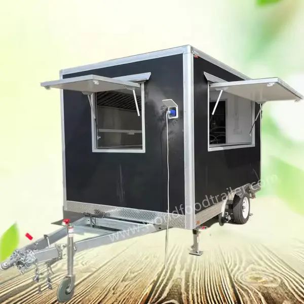 Remorque de cuisine mobile de restauration rapide/chariot de vente de nourriture de rue boîte de remorque de nourriture chariot camion café entreprise fabrication de pizzas