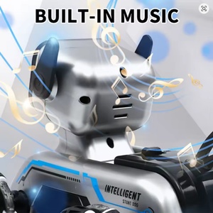 Chien robot intelligent télécommandé avec lumières et sons, portée de 20 m, jouet éducatif en plastique, cadeau d'anniversaire unisexe - Product Image 4