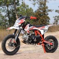 Autres motos à essence 125 cc Air Cool Kick et démarrage électrique Off Road Dirtbike Adulte 4 Stroke Big Wheel Dirt Bike