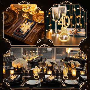 Nouvel <span class=keywords><strong>anniversaire</strong></span> décoration cadeaux doré 40 ans ouvre-bouteille pour <span class=keywords><strong>40e</strong></span> <span class=keywords><strong>anniversaire</strong></span> <span class=keywords><strong>mariage</strong></span> <span class=keywords><strong>anniversaire</strong></span> fête fournitures - Product Image 6