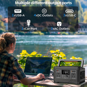 สถานีไฟฟ้าพกพา 500W รุ่น A5 520Wh เครื่องกำเนิดพลังงานแสงอาทิตย์ UPS พร้อมแผงโซลาร์เซลล์ 120W สำหรับการตั้งแคมป์กลางแจ้ง ใช้ในบ้าน และสำรองไฟฉุกเฉิน - Product Image 5