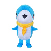 Costume de mascotte de requin gonflable pour adulte de 2 m de haut, costume gonflable pour Halloween