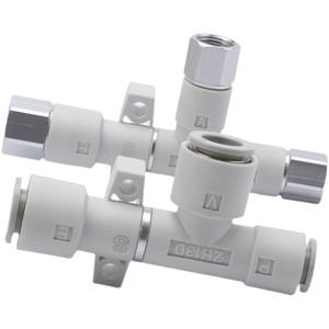 Generador de Vacío Tubular Neumático Serie ZH, Tipo Roscado con Tubo de Inserción, Alto Vacío, Alto Flujo y Potencia de Succión - Product Image 1