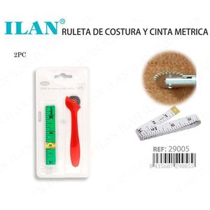 Ilan Sewing Roulette And Measuring Tape 2 <b>Pc</b> <b>Set</b> For Tailoring And Crafting - Product Image 3