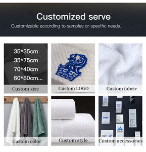 Juego de Toallas de Baño de Lujo Personalizadas 100% Algodón Terry Blanco con Logotipo Bordado Jacquard de Alta Calidad para Hoteles y Spas - Product Image 5