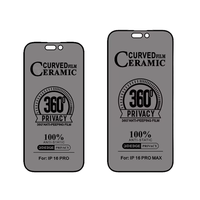 PMMA Materia Anti-intip 360 °   Pelindung Layar Keramik Anti-intip 4 Sisi untuk iPhone 18 Pro iPhone Duo