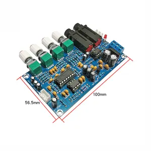 Placa amplificadora para microfone com reverberação de karaokê PT2399, módulo amplificador K para canto, placa frontal HD 20W