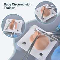 Modèle d'entraînement à la circoncision infantile certifié ISO, simulateur chirurgical pédiatrique avec 6 prépuces remplaçables CE/ISO
