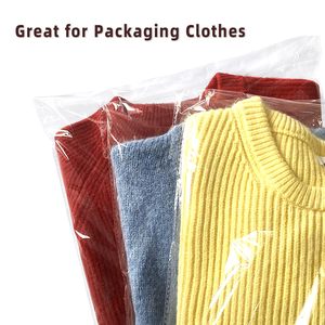 Túi đựng quần áo trong suốt tự dính cao cấp, có thể tái sử dụng, bằng nhựa trong suốt để bảo quản quần áo, áo phông, tất, giày dép - Product Image 5