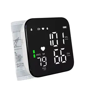 最新便携式自动发光二极管显示器智能血压计数字腕式电子血压血压计热销美国