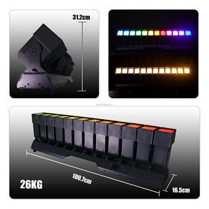 NUEVO 12x60W Haz móvil Luz de lavado Rader 12PXL Colorado Curve 12PXL DMX DJ Luces de efecto de escenario para discoteca Club Evento Fiesta - Product Image 4