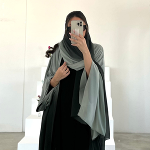 Vestido largo hasta el suelo Leduo personalizado de verano con cambio gradual de color, estilo holgado, Abaya para musulmanas. - Product Image 1