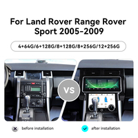 ZWNAV 12.3"+10.1" para Land Rover Range Rover Sports 2005-2009, Pantalla de Control Central LCD y Pantalla de Aire Acondicionado Modificada