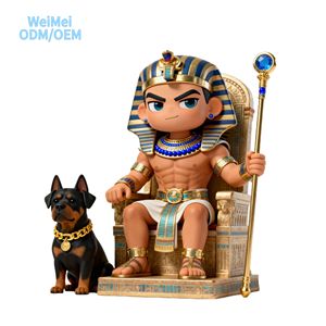 ODM 고대 이집트 파라오 동상 애니메이션 입상 PVC 수지 모델 장난감 사용자 정의 3D 그림 1/6 규모 사용자 정의 로고 공식 - Product Image 1