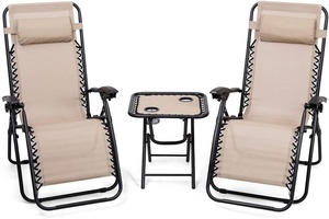 Ensemble de chaises pliantes et légères, couleurs pures, pour jardin extérieur, espace de gravité, 3 pièces - Product Image 3