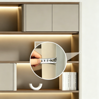 Meuble de rangement en bois écologique de qualité E0 avec étagère à documents et à dossiers, bande lumineuse intégrée, armoire de rangement haut de gamme sur pied