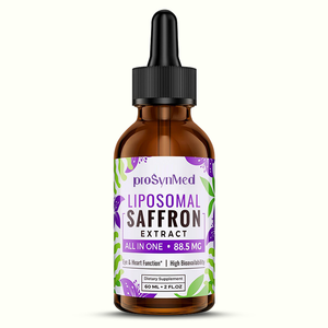 OEM 리포좀 사프란 추출물 드롭스 (아쉬와간다, 강황 함유) 기분 및 에너지 지원 비건 액상 항산화 보충제 (성인용) - Product Image 1