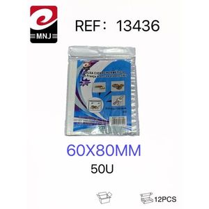 Sacchetto Autosigillante Mnj 60x80mm con Striscia per Scrivere, per Conservazione Alimenti, 50 Unità - Product Image 2