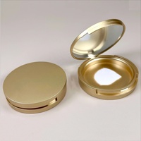 Boîtier vide compact blanc pour poudre, faible quantité, emballage vide pour maquillage, conteneur lisse pour poudre bronzante, crème de fond de teint OEM