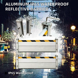 Barrière de circulation en alliage d'aluminium XTB, étanche IP65, réfléchissante avec lumière, pliable, 2 segments, pour garage et atelier - Product Image 2