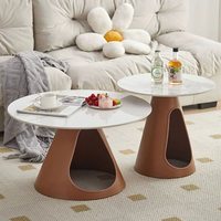 Table basse en métal, style nordique, ensemble de meubles, table ronde moderne, table d'appoint, table à thé, table d'appoint latérale, table basse en marbre blanc de luxe pour salon