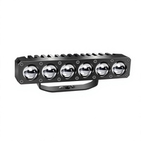 Barre lumineuse LED 110W, 6 lentilles, double couleur jaune et blanc, faisceau lointain et proche, portée 1000M, 12V-60V, étanche, projecteur tout-terrain