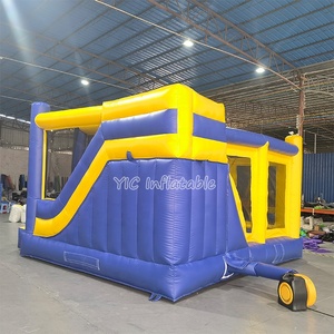 Château gonflable <span class=keywords><strong>Minecraft</strong></span> avec toboggan pour enfants, aire de jeux extérieure pour fêtes commerciales - Product Image 4