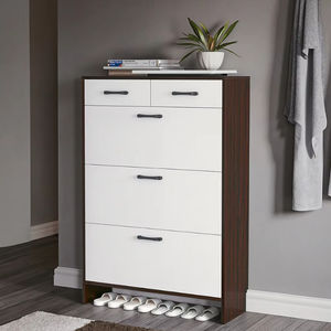 Banco Moderno de Lujo para Almacenamiento de Zapatos con 4 Estantes, Color Blanco, a Prueba de Polvo, Extensible, Convertible, Plegable, para Sala de Estar, Apartamento, Hogar - Product Image 2