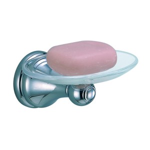 Jabonera de Pared para Baño, Base de Aleación de Zinc, Plato Acrílico, Cromado Clásico, Accesorios de Baño Montados en la Pared - Product Image 6