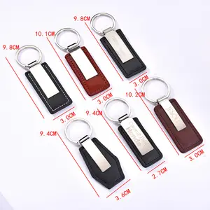 Tùy Chỉnh Chất Lượng Cao Thương Hiệu Xe Biểu Tượng Kim Loại Da Keychain