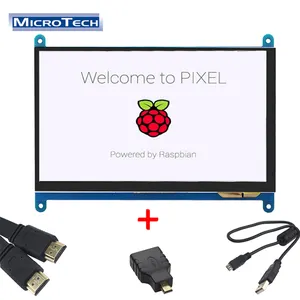 Panel táctil capacitivo Raspberry PI, pantalla táctil LCD TFT de 7 pulgadas, IPS, 1024x600, 5 puntos