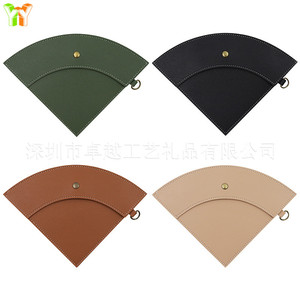 In stock: Fan-shaped <b>coffee</b> <b>filter</b> paper sleeve, tea brewing paper, leather hanging bag, outdoor hanging dustproof <b>filter</b> paper - Product Image 4
