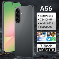 Dispositivo Móvil Multifuncional A56 4G LTE con Procesador de Ocho Núcleos, Pantalla Grande, Android 14, Doble SIM para Todos los Escenarios