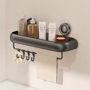 Support de rangement à ventouse pour lavabo de salle de bain, organiseur de gel douche sans perçage - Product Image 1