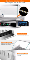 Machine à griller les hot-dogs électrique automatique 110V avec chauffe-pain, machine à faire des hot-dogs pour application de popcorn