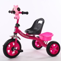 Tricycle à 3 roues pour enfants, tricycle à pédales 3 en 1 pour bébé avec cadre durable