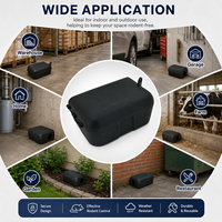 Station d'appât verrouillable pour rongeurs, boîte à appât pour souris et rats en PP noir, réutilisable, intérieur/extérieur, piège de lutte antiparasitaire