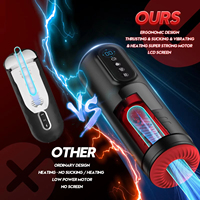 LCD Automatischer Saug-Masturbator für Männer mit 9 Stoß- und Vibrationsmodi, Heizfunktion, Pussy-Penispumpe, Masturbationsbecher, Sexspielzeug