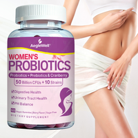 Gummies véganes probiotiques pour femmes OEM ODM, complexe prébiotique à la canneberge, équilibre du pH digestif et urinaire, complément bien-être féminin